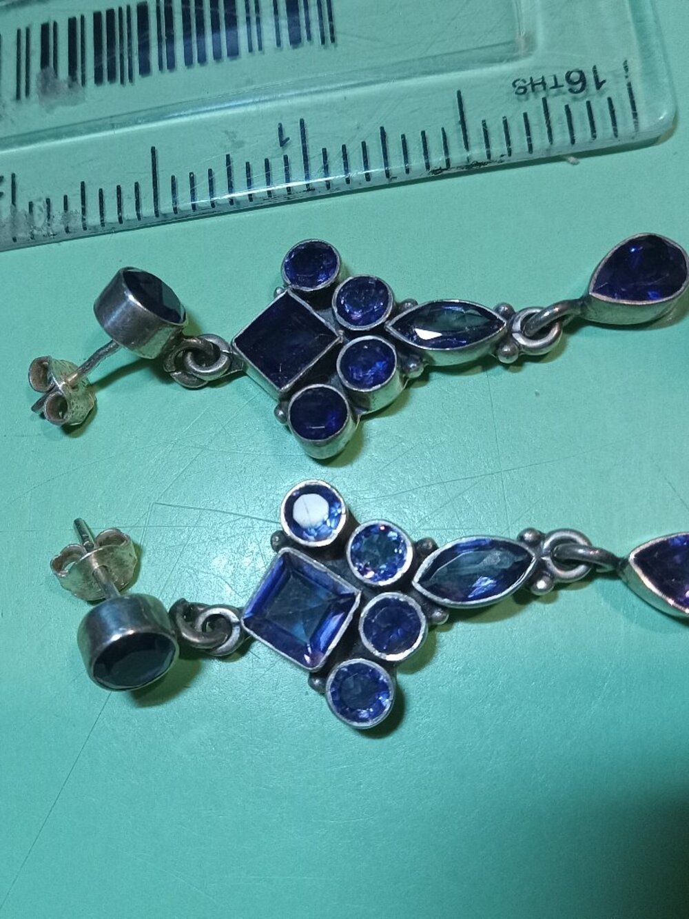 Gorgeous Silver 925 Faceted Iolite Earrings